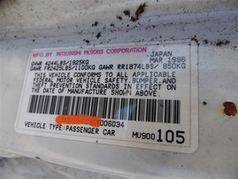 1996 MITSUBISHI 3000 GT WHITE 3.0 AT 2WD 193919